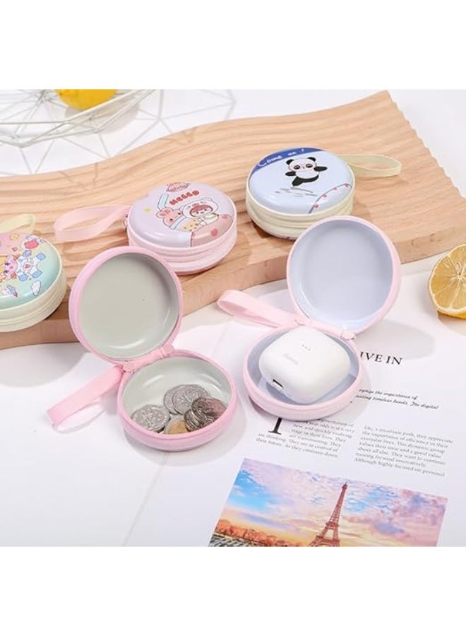 Coin Case for Kids Modern Design Round Shape Multi Color and Shape Suitable Size Makes It Easy to Store in Bag or Drawer. - Image 4